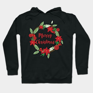 Lovely Merry Christmas Wreath Hoodie